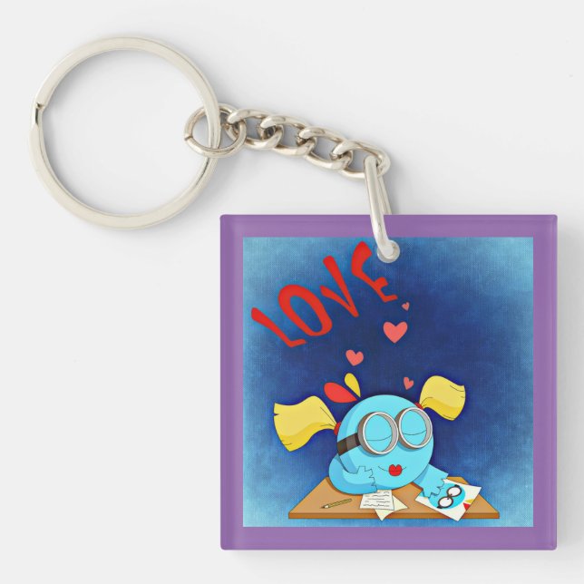 Secret Crush Gift Idea for Boy customised Key Ring (Front)