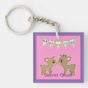 Secret Crush Kawaii Deer Customised Key Ring