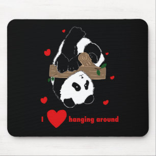 Secret Crush Love Hanging Around You Pandas custom Mouse Mat