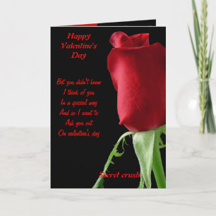 Secret crush valentine's day holiday card