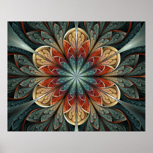Secret Garden Abstract Fractal Art Poster