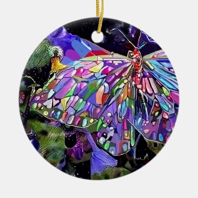 Secret Garden Ceramic Tree Decoration (Front)