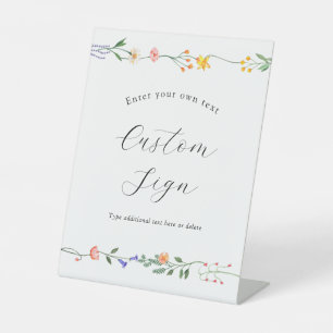 Secret Garden Floral Custom Text Sign