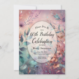 Secret Garden in Evening Glow Custom Year Invitation