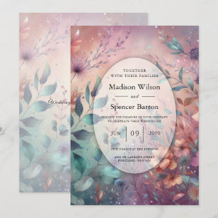 Secret Garden in Evening Glow Wedding Invitation
