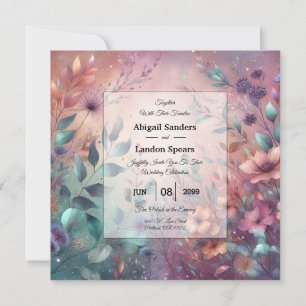 Secret Garden in Evening Glow Wedding Invitation