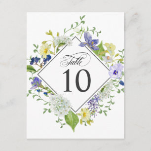 Secret Garden Rustic Wildflowers Table Numbers