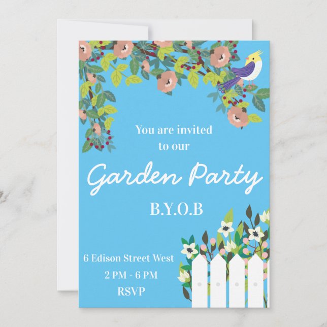 Secret Garden Summer Party Invitation (Front)