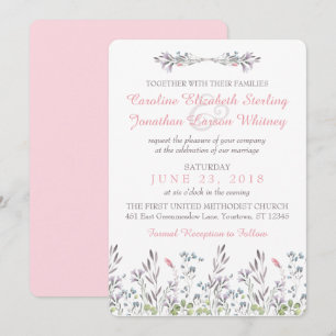 Secret Garden Watercolor Floral Invitation