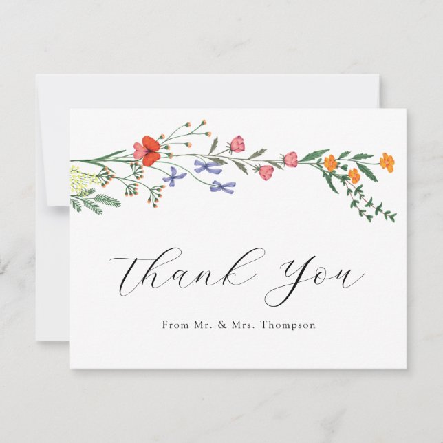 Secret Garden Wedding Flat Thank You (Front)