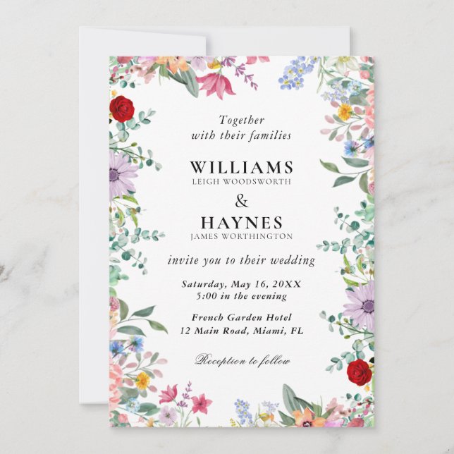 Secret Garden Wedding Invitation (Front)