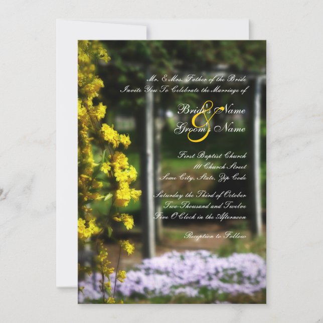 Secret Garden Wedding Invitation (Front)