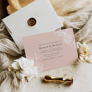 Secret Garden Wedding Invitation Blush