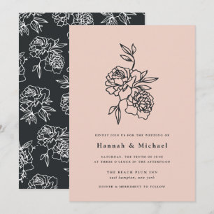 Secret Garden Wedding Invitation   Blush