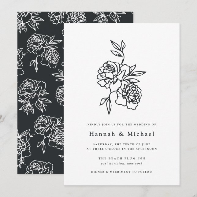 Secret Garden Wedding Invitation | Ink (Front/Back)