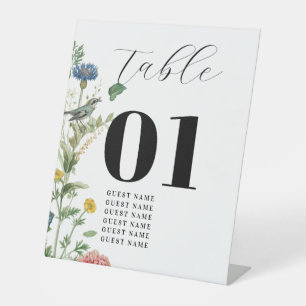 Secret Garden Wildflowers Frame Pedestal Sign