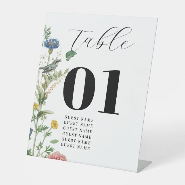 Secret Garden Wildflowers Frame Pedestal Sign (Front)