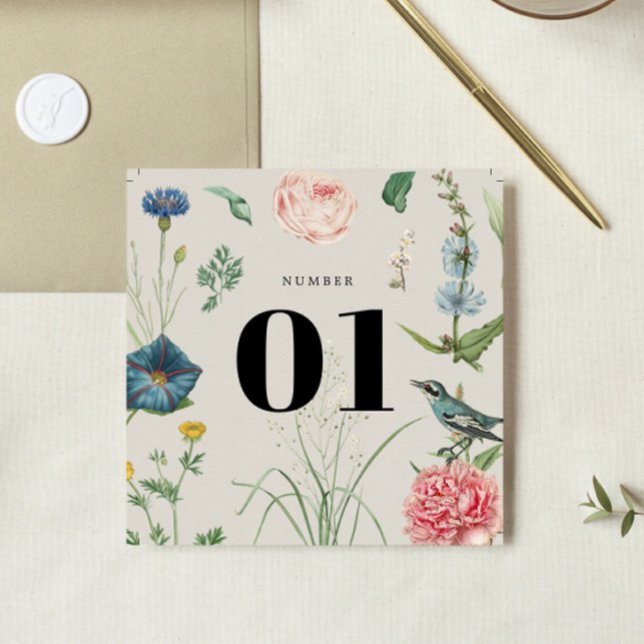 Secret Garden Wildflowers Frame Table Number (Creator Uploaded)
