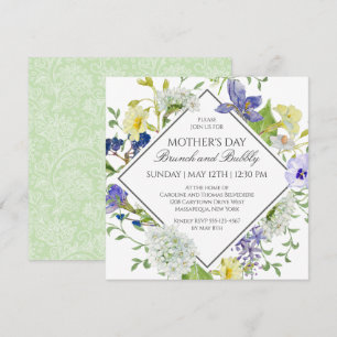 Secret Garden Wildflowers Mother's Day Brunch Invitation