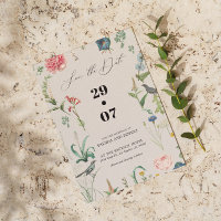 Secret Garden Wildflowers Wedding Save The Date