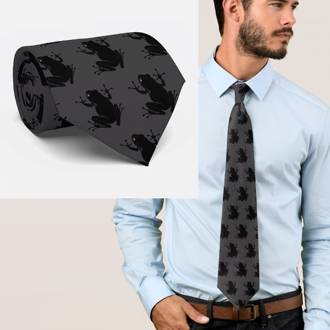 Secret Heart Frog Minimalist Graphic Tie (Creator Uploaded)