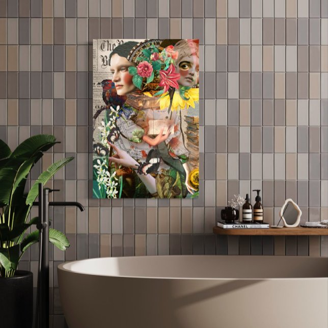 Secret Letter Vintage Digital Collage Photo Print (Creator Uploaded)