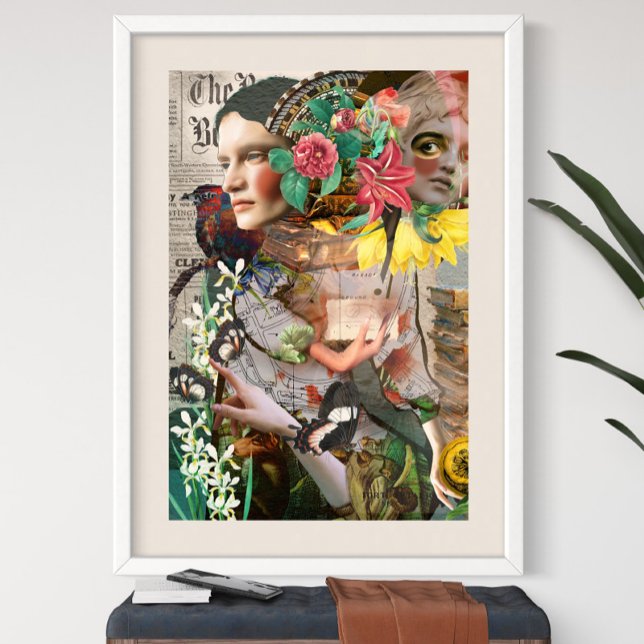 Secret Letter Vintage Digital Collage Poster (Creator Uploaded)