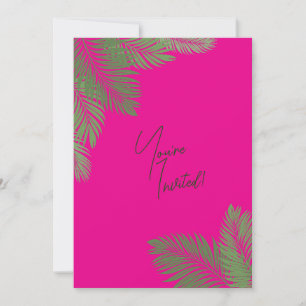 Secret Mysterious Tropical Leaves QR Invitation