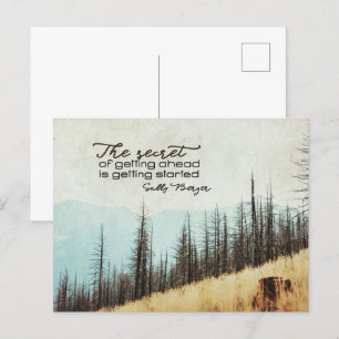 Secret Of Getting Ahead Postcard