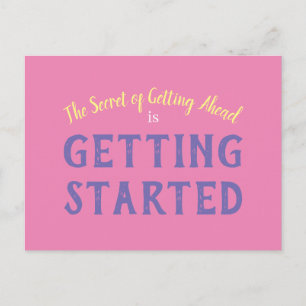 Secret of Success Inspirational Motivational Quote Postcard
