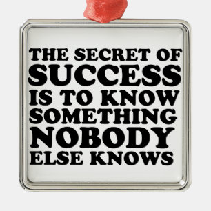 Secret of success metal tree decoration
