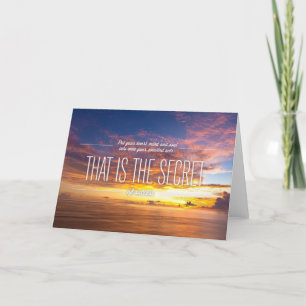 Secret Of Success — Motivational Quote Card