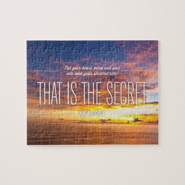 Secret Of Success - Motivational Quote Jigsaw Puzzle (Horizontal)