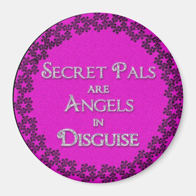 Secret Pal Magnet - Round (Front)