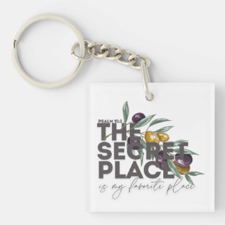 Secret Place Psalm 91 Christian T-Shirt Key Ring