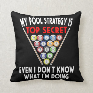 Secret Pool Strategy 8 Ball Funny Billiard Player Cushion