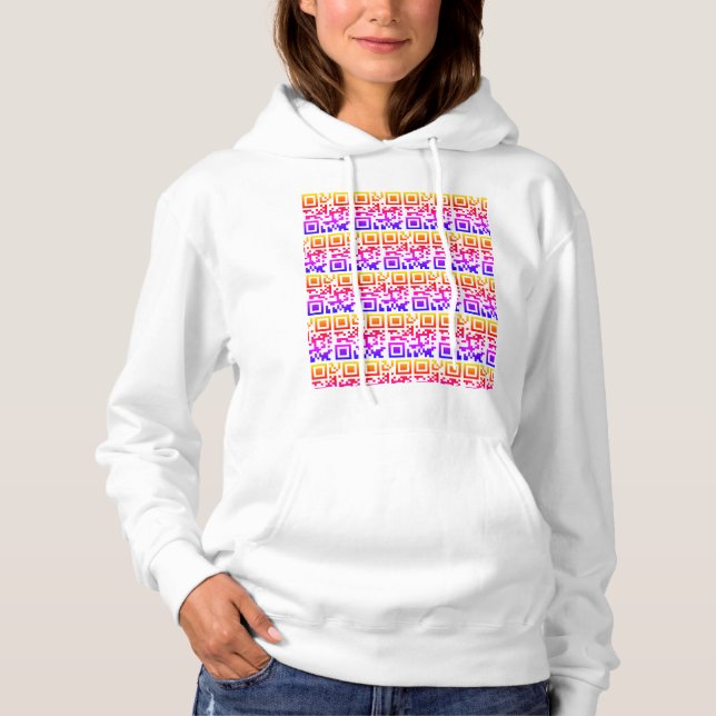 Secret QR Code Print Women's Classic Hoodie: Unvei Hoodie (Front)