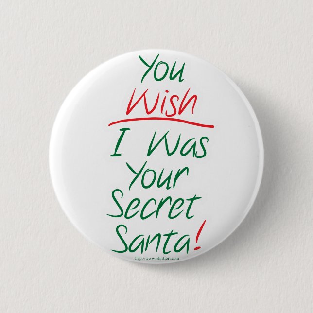 Secret Santa 6 Cm Round Badge (Front)