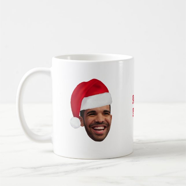 Secret Santa Christmas Customisable Photo  Coffee Mug (Left)
