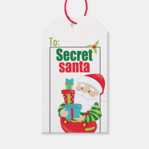 secret santa gift tags gift enclosures zazzle co uk