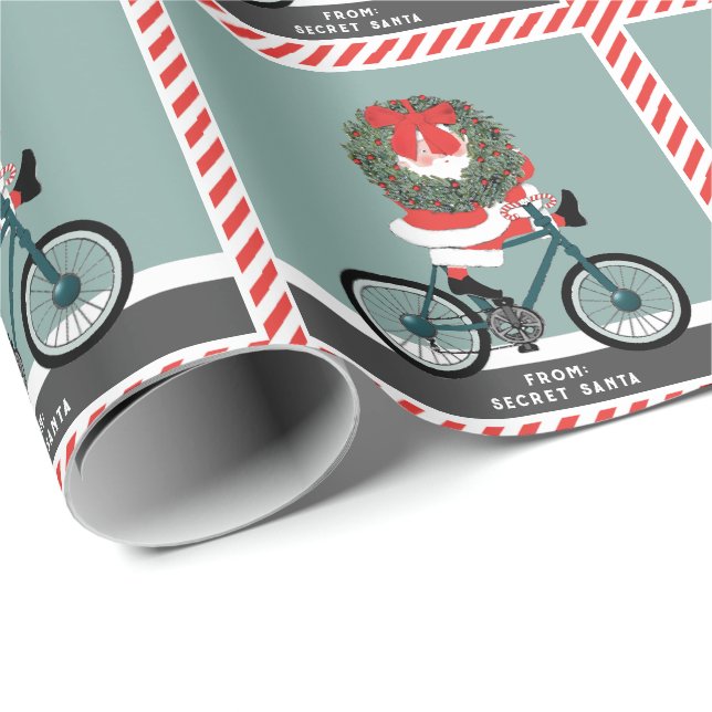 Secret Santa Christmas Gift Wrapping Paper (Roll Corner)