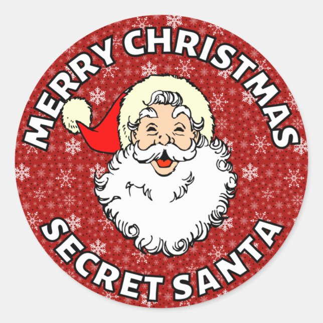 Secret Santa Christmas stickers labels (Front)