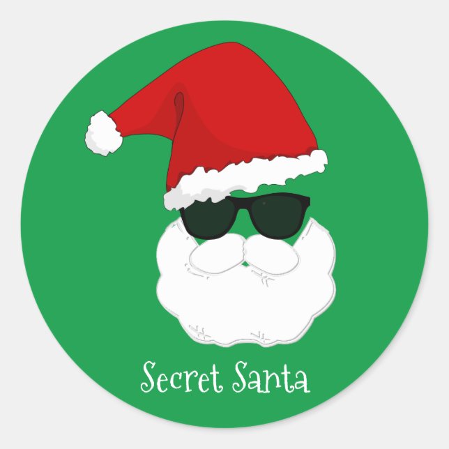Secret Santa Classic Round Sticker (Front)