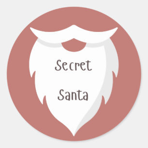 Secret Santa Classic Round Sticker
