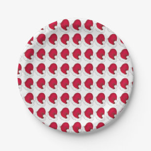 Secret Santa Claus Father Christmas Red Hat Paper Plate