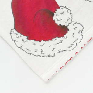 Secret Santa Claus Gift Red Christmas Holiday Xmas Fleece Blanket