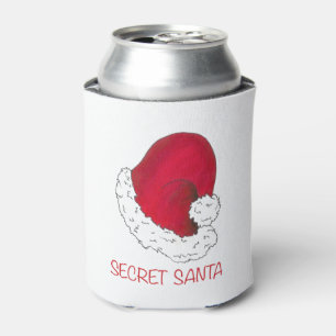 Secret Santa Claus Red Christmas Funny Holiday Can Cooler