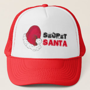 Secret Santa Claus Red Christmas Funny Holiday Trucker Hat