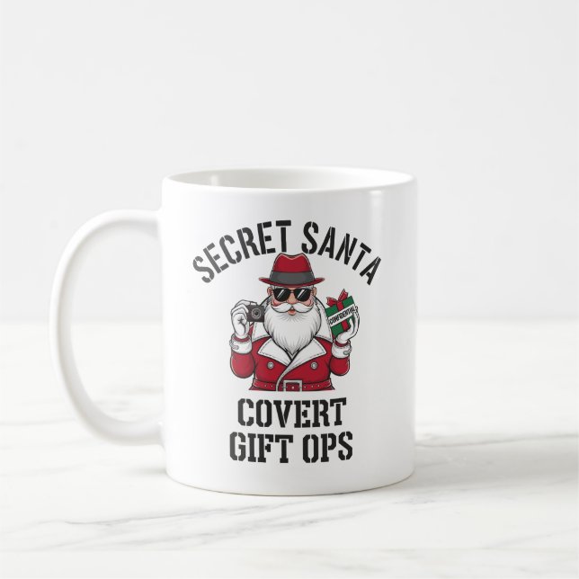 Secret Santa: Covert Gift Ops 🎅🕵️ Coffee Mug (Left)