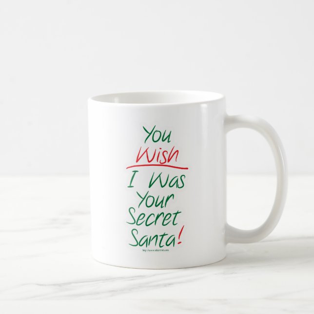 Secret Santa Funny Holiday Christmas Design Coffee Mug (Right)